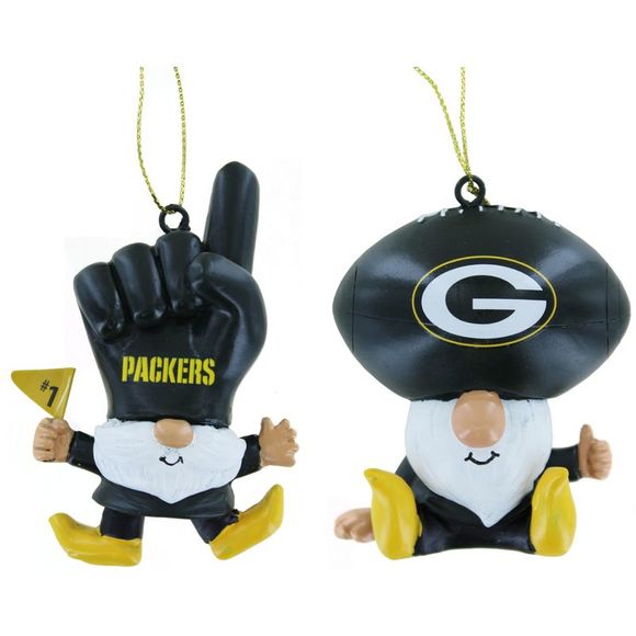 Green Bay Packers Gnome Fan Ornament Set - Picture 1 of 3
